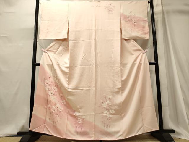 平和屋着物■訪問着 手描き 枝花文 暈し染め 正絹 逸品 CABJ6991oy
