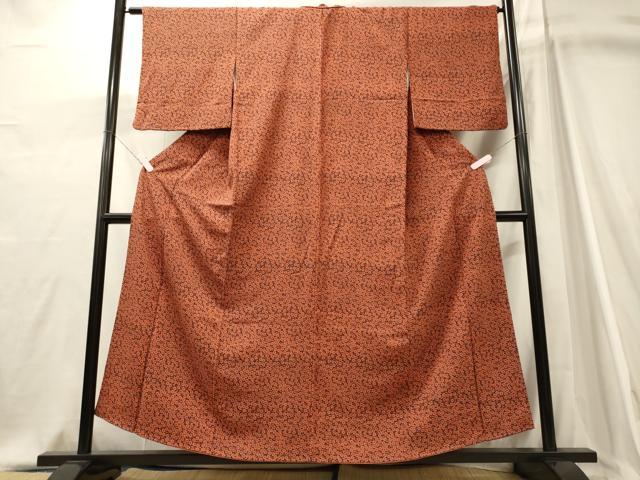 平和屋着物■上質な小紋 舞花文 正絹 逸品 CABJ7001oy