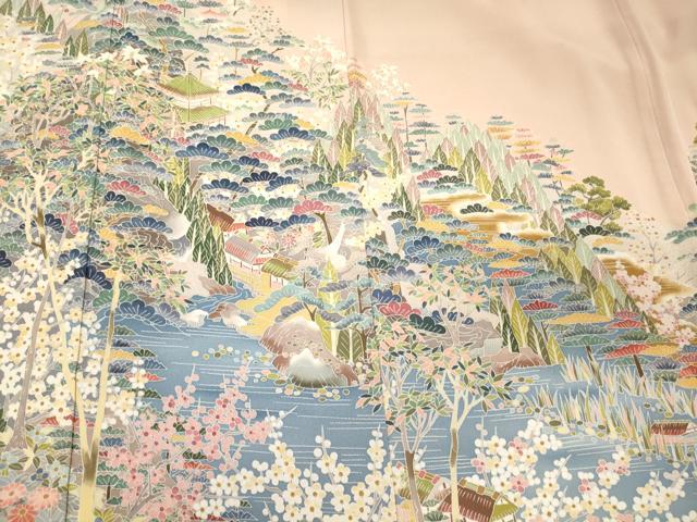 平和屋着物■豪華色留袖 作家物 風景花松文 暈し染め 正絹 逸品 CABJ7018oy