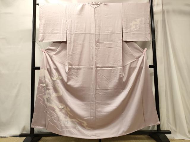 平和屋着物■訪問着 刺繍 飛鶴文 銀彩 正絹 逸品 CABJ7027oy