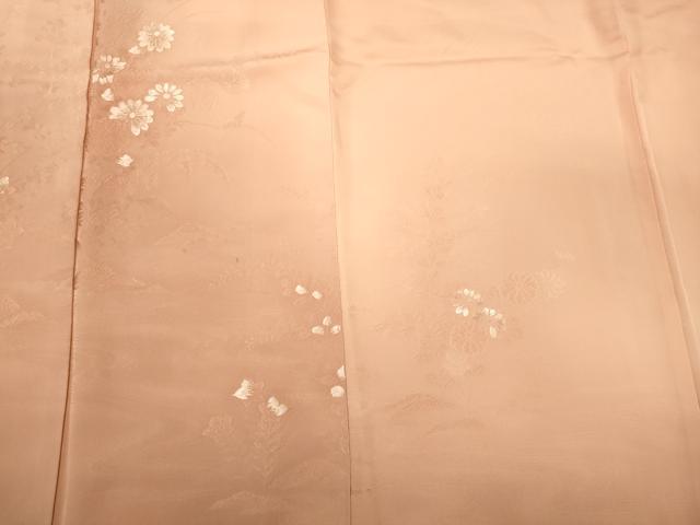 平和屋着物■訪問着 刺繍 草花文 正絹 逸品 CABJ7028oy