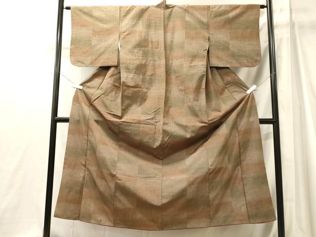 平和屋着物■上質な紬 霞文 正絹 逸品 CABJ7038oy