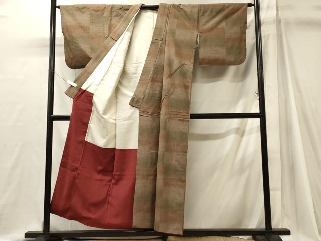 平和屋着物■上質な紬 霞文 正絹 逸品 CABJ7038oy