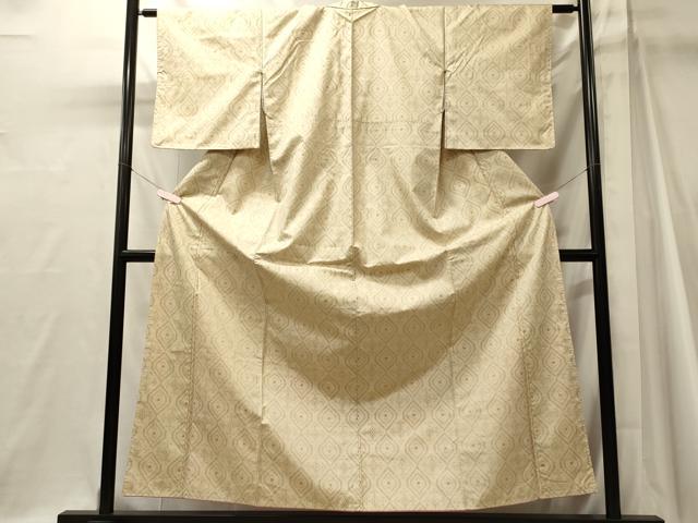 平和屋着物■上質な紬 幾何学文 正絹 逸品 CABJ7044oy