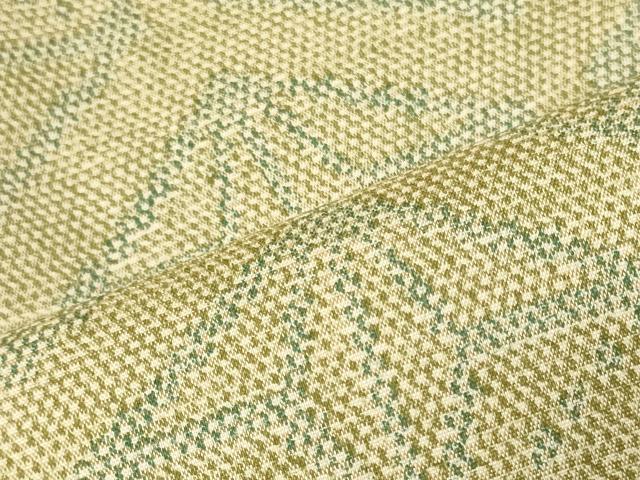平和屋着物■上質な紬 亀甲花文 正絹 逸品 未使用 CABJ7046oy