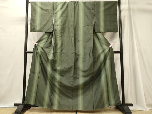 平和屋着物■上質な紬 流水文 正絹 逸品 CABJ7053oy