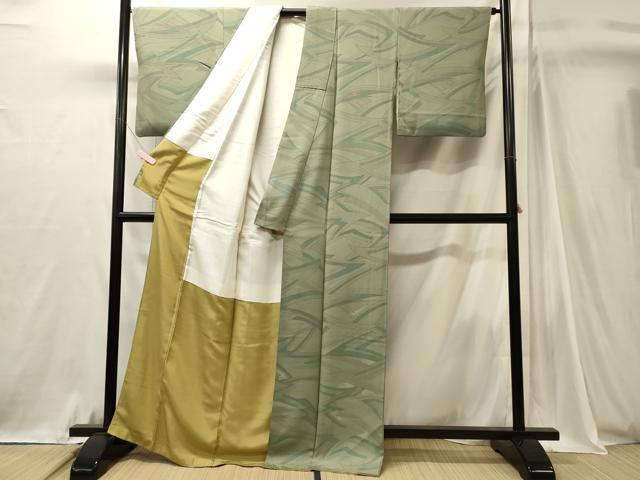 平和屋着物■上質な小紋 幾何学文 正絹 逸品 CABJ7080oy