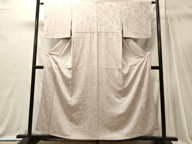平和屋着物■上質な色無地 霞地紋 薄梅鼠色 正絹 逸品 CABJ7088oy