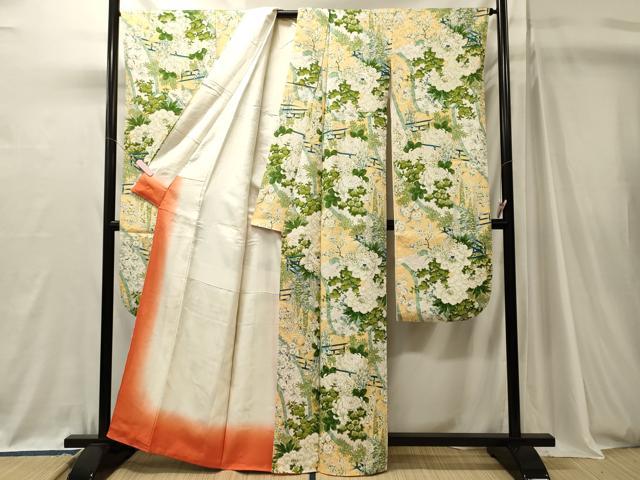 平和屋着物■豪華振袖 草花文 正絹 逸品 CABJ7102oy