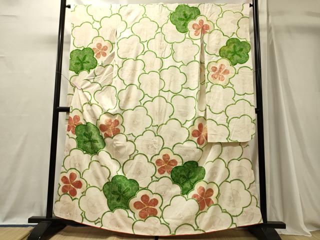 平和屋着物■豪華振袖 駒刺繍 絞り 舞花文 金彩 正絹 逸品 CABJ7111oy