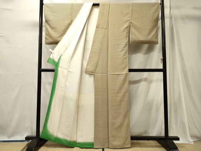 平和屋着物■上質な小紋 菱花文 正絹 逸品 CABJ7130oy