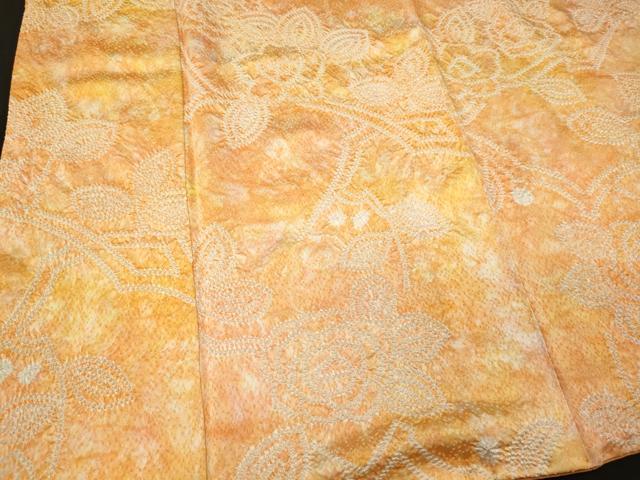 平和屋着物■上質な小紋 絞り 草花文 暈し染め 正絹 逸品 CABJ7145oy