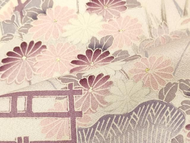 平和屋着物■訪問着 風景花松文 暈し染め 金彩 正絹 逸品 CABJ7149oy