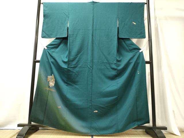 平和屋着物■訪問着 人物文 三輪 暈し染め 金銀彩 正絹 逸品 CABJ7170oy