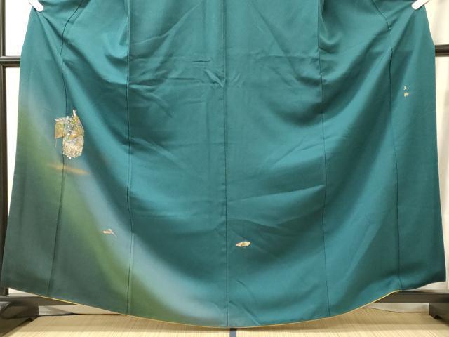 平和屋着物■訪問着 人物文 三輪 暈し染め 金銀彩 正絹 逸品 CABJ7170oy