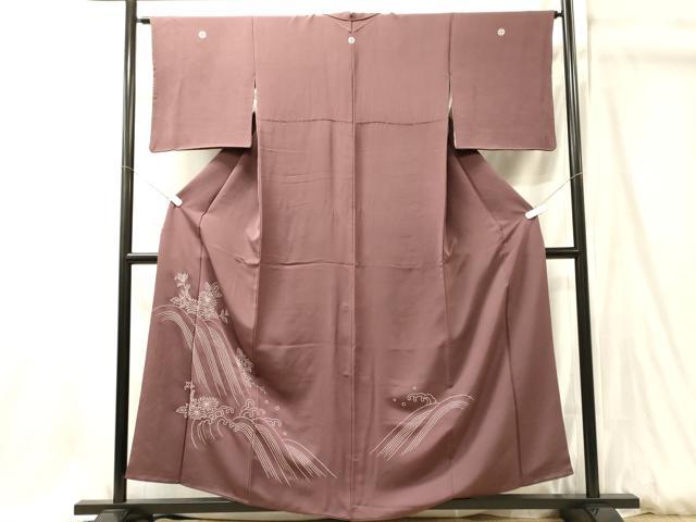 平和屋着物■中国三大刺繍 相良刺繍 総刺繍 色留袖 立波花文 正絹 逸品 CABJ7180oy