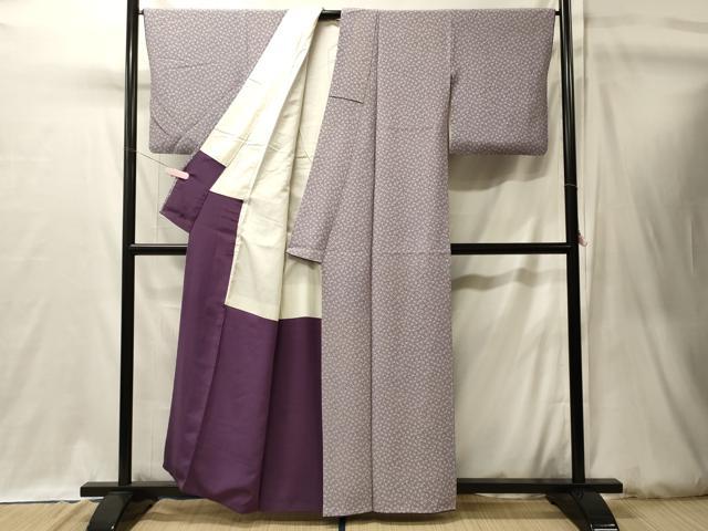 平和屋着物■上質な小紋 草花文 正絹 逸品 CABJ7183oy