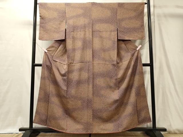 平和屋着物■上質な小紋 舞花文 正絹 逸品 未使用 CABJ7185oy