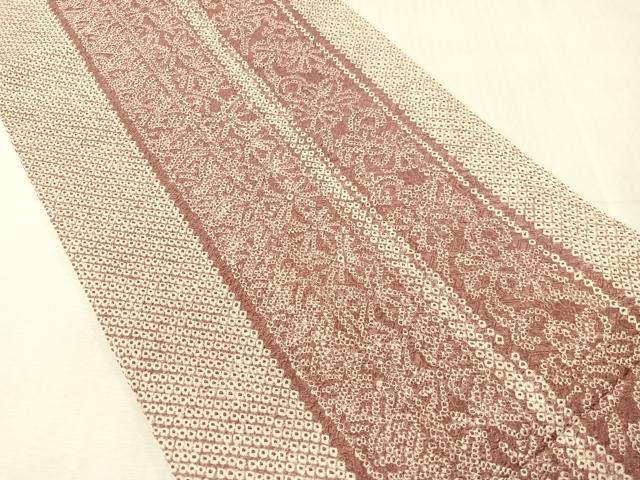 平和屋着物●九寸名古屋帯 総絞り 花間道 正絹 逸品 CABJ7204vp