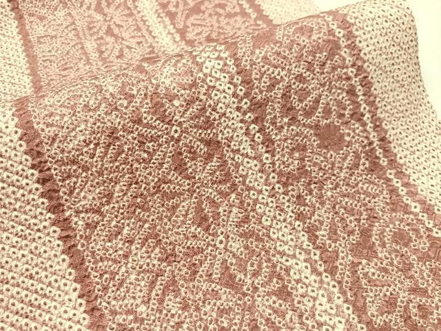 平和屋着物●九寸名古屋帯 総絞り 花間道 正絹 逸品 CABJ7204vp