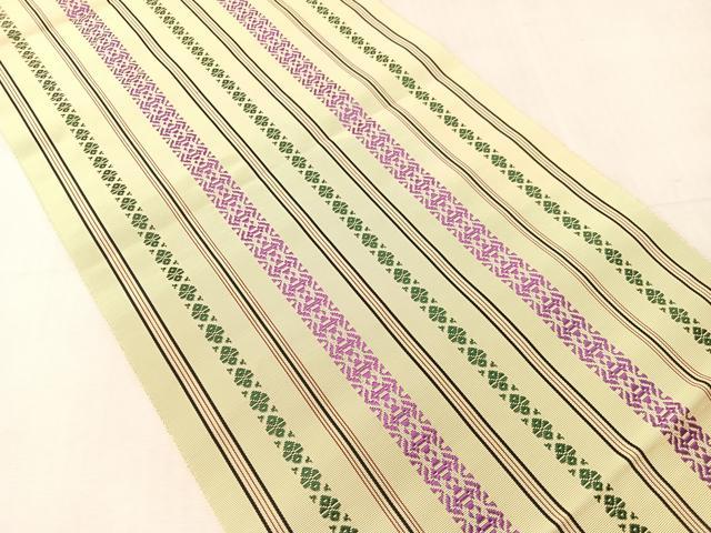 平和屋着物●本場筑前博多織 八寸名古屋帯 献上 正絹 逸品 CABJ7213vp