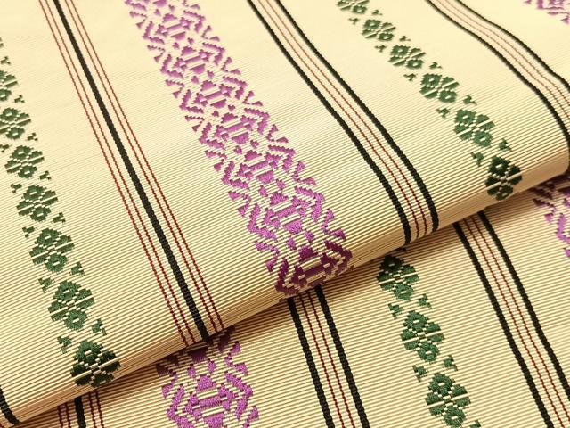 平和屋着物●本場筑前博多織 八寸名古屋帯 献上 正絹 逸品 CABJ7213vp