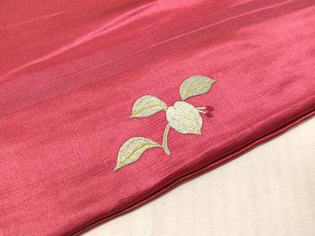 平和屋着物●アンティーク 大正ロマン 総手刺繍 九寸名古屋帯 花鳥文 金糸 正絹 逸品 CABJ7214vp