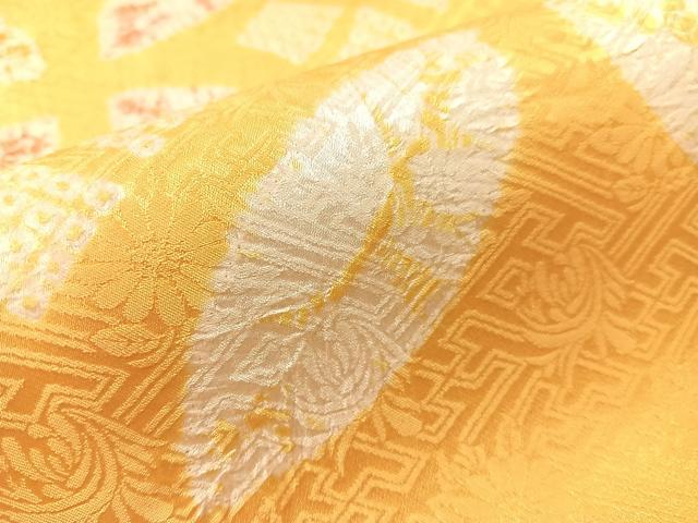 平和屋着物●九寸名古屋帯 総絞り 七宝文様 正絹 逸品 CABJ7240vp