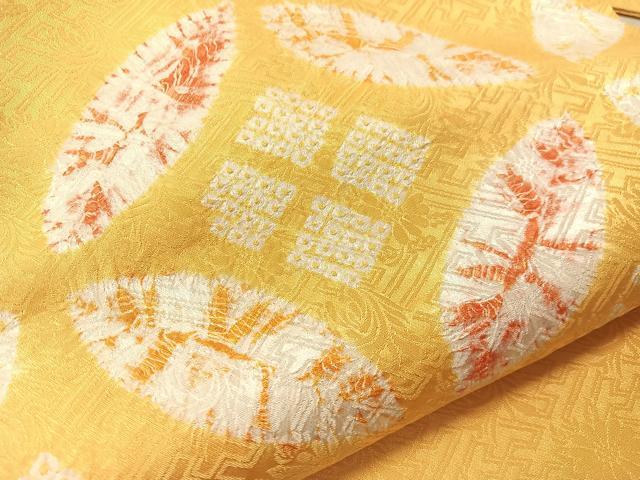 平和屋着物●九寸名古屋帯 総絞り 七宝文様 正絹 逸品 CABJ7240vp