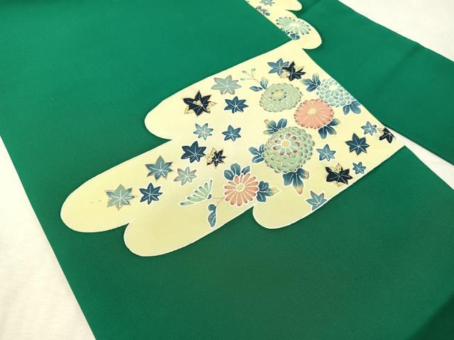 平和屋着物●塩瀬 九寸名古屋帯 刺繍 霞花文 金彩 正絹 逸品 CABJ7241vp
