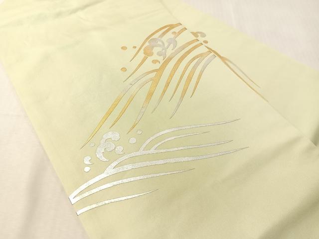 平和屋着物●金彩友禅作家 金彩の魔術師 堀省平 金煌織 九寸名古屋帯 立波文 正絹 逸品 CABJ7242vp