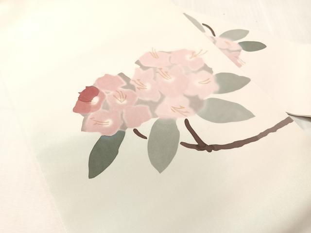 平和屋着物●高久空木の娘 高久尚子 ろうけつ染 塩瀬 九寸名古屋帯 枝花文 正絹 逸品 CABJ7248vp