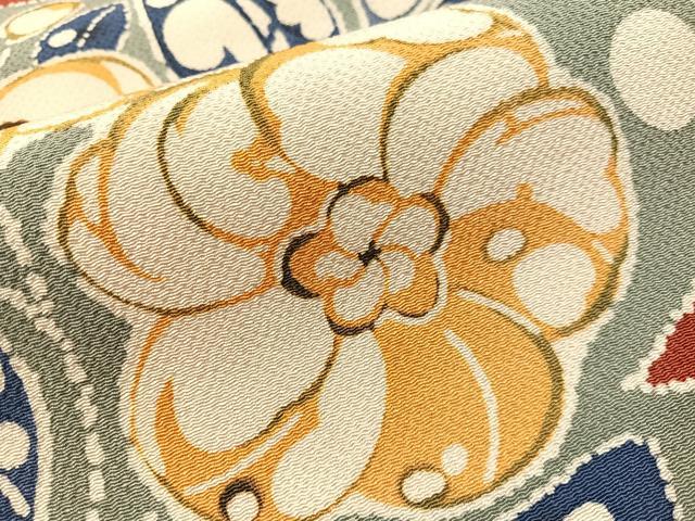 平和屋着物●九寸名古屋帯 辻が花 鬼しぼ縮緬 正絹 逸品 CABJ7252vp