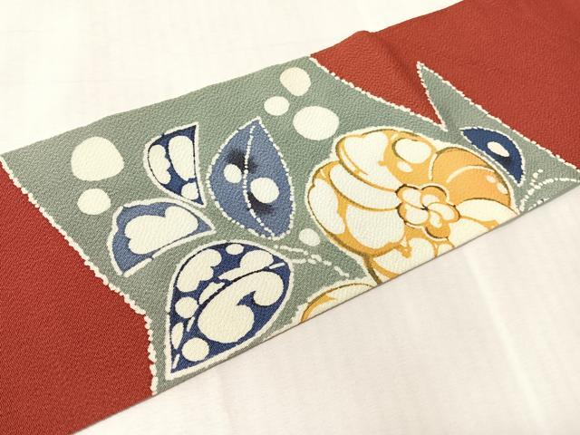 平和屋着物●九寸名古屋帯 辻が花 鬼しぼ縮緬 正絹 逸品 CABJ7252vp