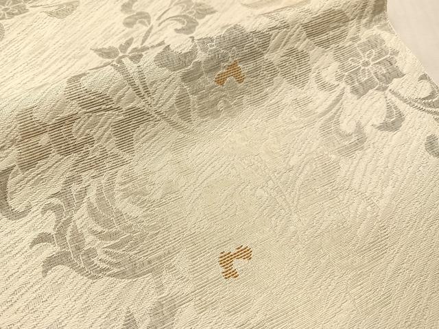 平和屋着物●本場筑前博多織 八寸名古屋帯 更紗唐草文 正絹 逸品 CABJ7266vp