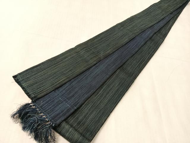 平和屋着物●男性 本場筑前博多織 両面 角帯 雨縞 正絹 逸品 CABJ7272vp