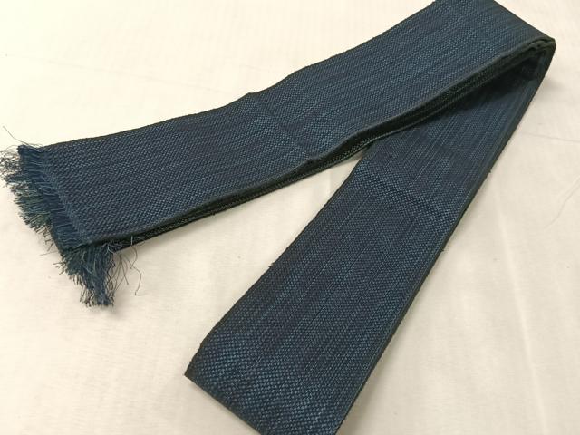 平和屋着物●男性 本場筑前博多織 両面 角帯 雨縞 正絹 逸品 CABJ7272vp