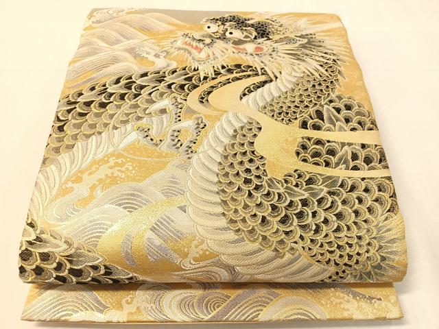 平和屋着物●六通柄袋帯 弐阡年記念帯 雲龍 金銀糸 正絹 逸品 CABJ7327vp