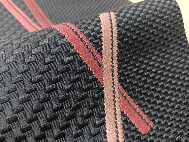 平和屋着物●本場筑前博多織 八寸名古屋帯 唐織 間道 正絹 逸品 未使用 CABJ7354vp