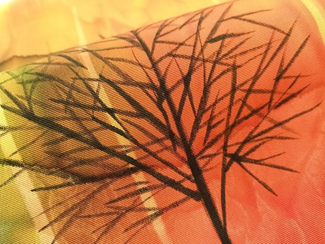 平和屋着物●虹色創家 本郷大田子 塩瀬 九寸名古屋帯 手描き 草木文 正絹 逸品 CABJ7373vp