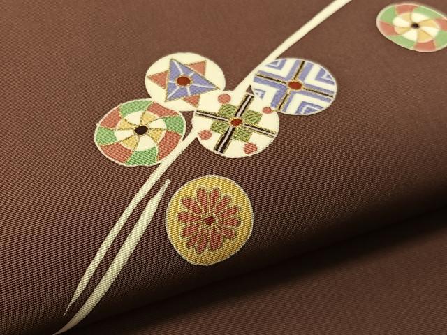 平和屋着物●塩瀬 九寸名古屋帯 刺繍 吉祥丸文 金彩 正絹 逸品 CABJ7381vp