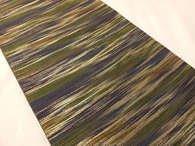 平和屋着物●六通柄 本袋帯 霞文 金糸 正絹 逸品 CABJ7387vp