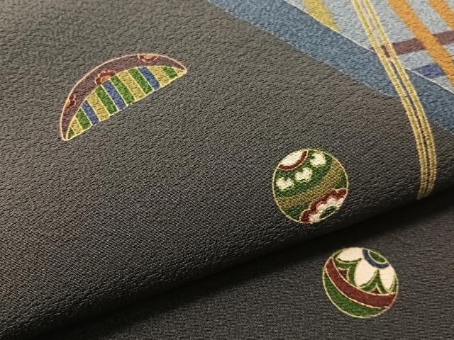 平和屋着物●全通柄 九寸名古屋帯 花簪 櫛 金彩 正絹 逸品 CABJ7389vp