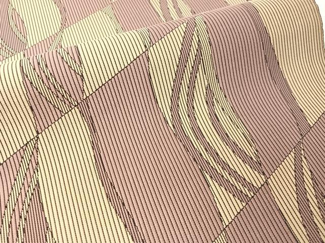 平和屋着物●両面 六通柄袋帯 幾何学文様 正絹 逸品 CABJ7402vp