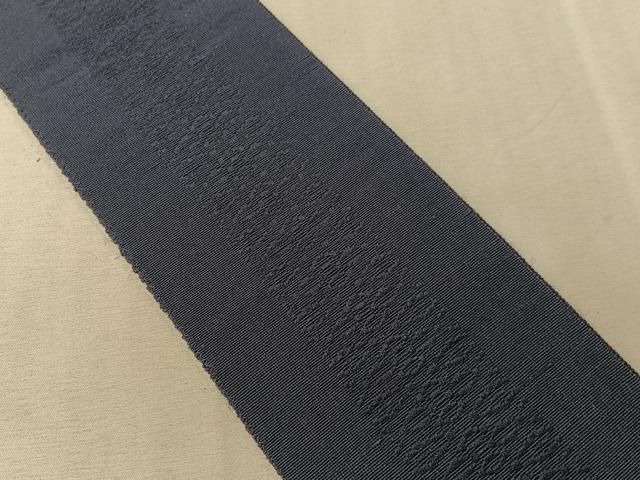 平和屋着物●男性 本場筑前博多織 両面 角帯 献上 鉄紺色 正絹 逸品 CABJ7431vp