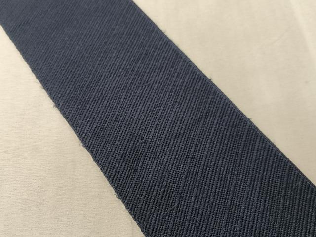 平和屋着物●男性 本場筑前博多織 両面 角帯 献上 鉄紺色 正絹 逸品 CABJ7431vp