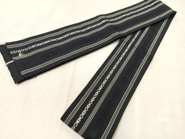 平和屋着物●男性 本場筑前博多織 角帯 献上 正絹 逸品 CABJ7432vp