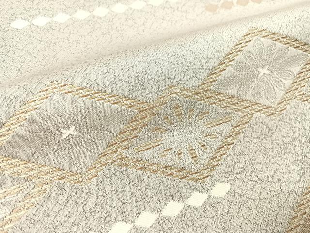 平和屋着物●つけ帯 花菱文 金糸 正絹 逸品 CABJ7442vp