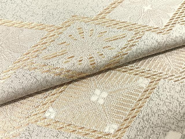 平和屋着物●つけ帯 花菱文 金糸 正絹 逸品 CABJ7442vp