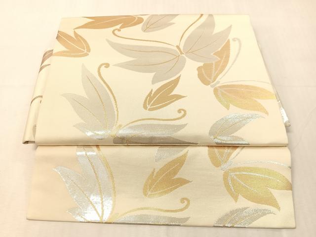 平和屋着物●つけ帯 舞蝶文 金銀糸 正絹 逸品 CABJ7443vp